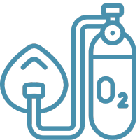 A graphic of an oxygen tank and mask.